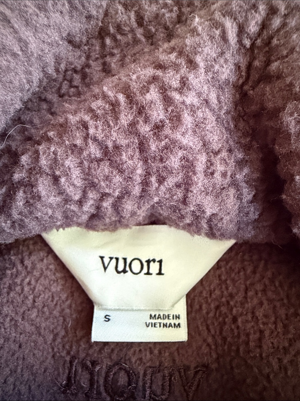 Vuori Cozy Zip-Up Puffer Fleece Jacket in Brown - Picture 2 of 5